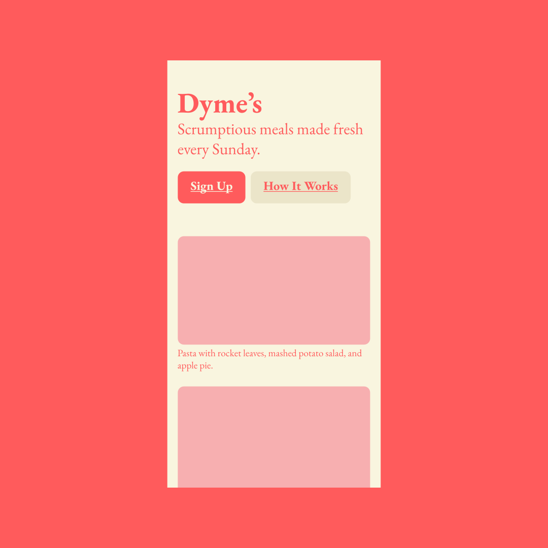 Website screen mockup
